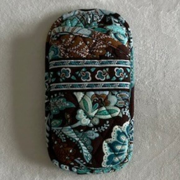 Vera Bradley Rare Soft Double Eyeglass Case in Java Blue - EXCELLENT COND - Picture 1 of 2